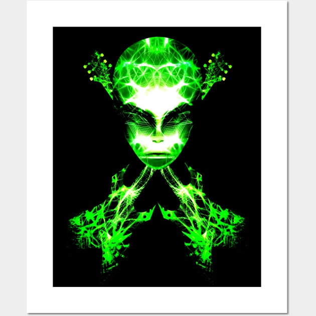 Alien Abduction Gothic Emo Rock Tee Wall Art by PoizonBrand